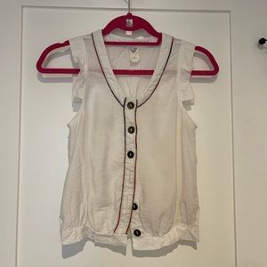 Small white button down blouse